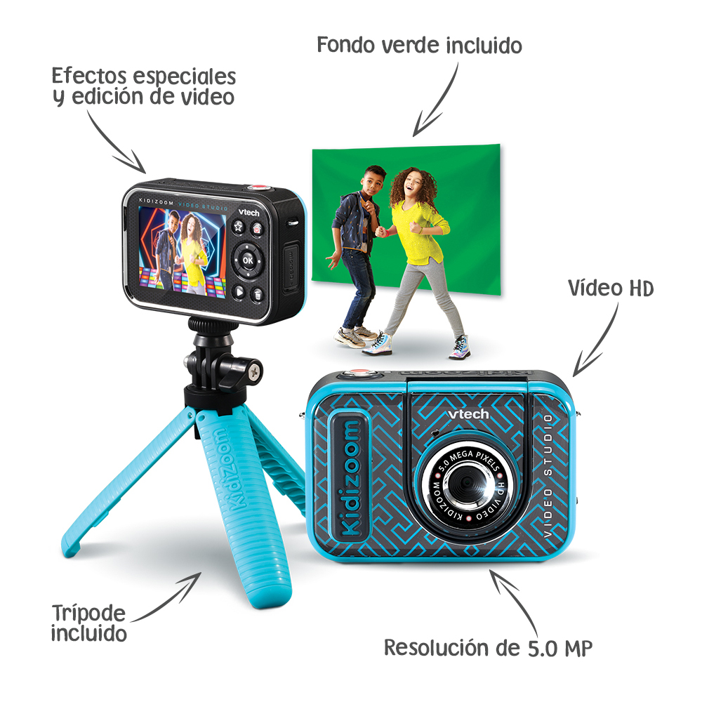 VTech - Kidizoom Video Studio HD, videocámara HD para niños