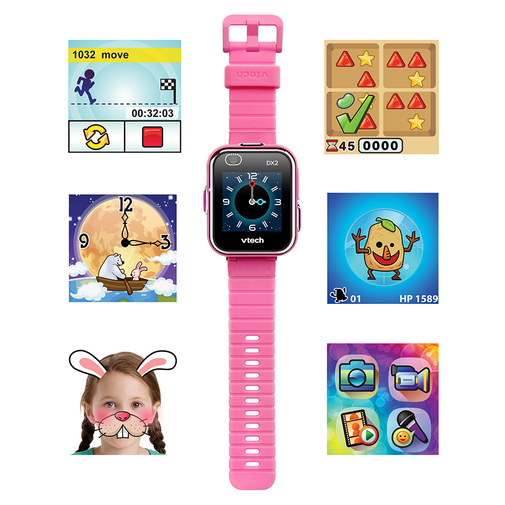 VTech - Kidizoom Smartwatch DX2 color rosa, Reloj inteligente para