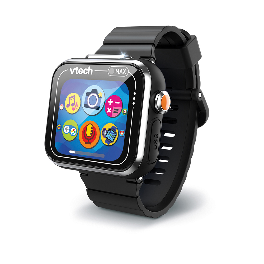 VTech - Kidizoom Smartwatch MAX negro, Reloj inteligente para niños +4 años