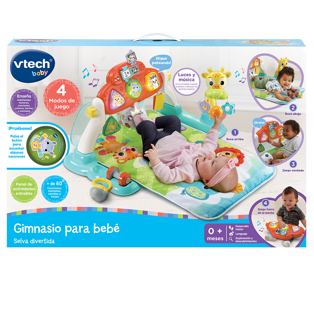 Alfombra De Actividades VTech Baby Selva Divertida Para Bebés +0 Meses,  Con Luces, Música Y Piezas Extraíbles