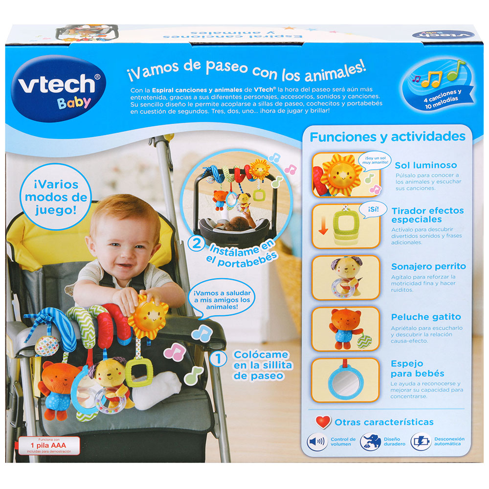 VTech - Espiral canciones y animales, Sonajeros y mordedores, Juguetes Bebé  0-12 meses