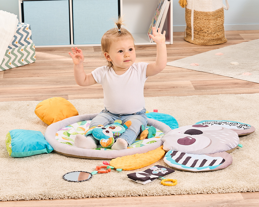 Alfombra de juegos para bebé, tapete para jugar boca abajo con 6 juguetes sensoriales, tapete de actividades para bebé con cohete musical iluminado para recién nacidos de 0 a Alfombra de juegos para bebé, tapete para jugar boca abajo con 6 juguetes sensoriales, tapete de actividades para bebé con cohete musical iluminado para recién nacidos de 0 a