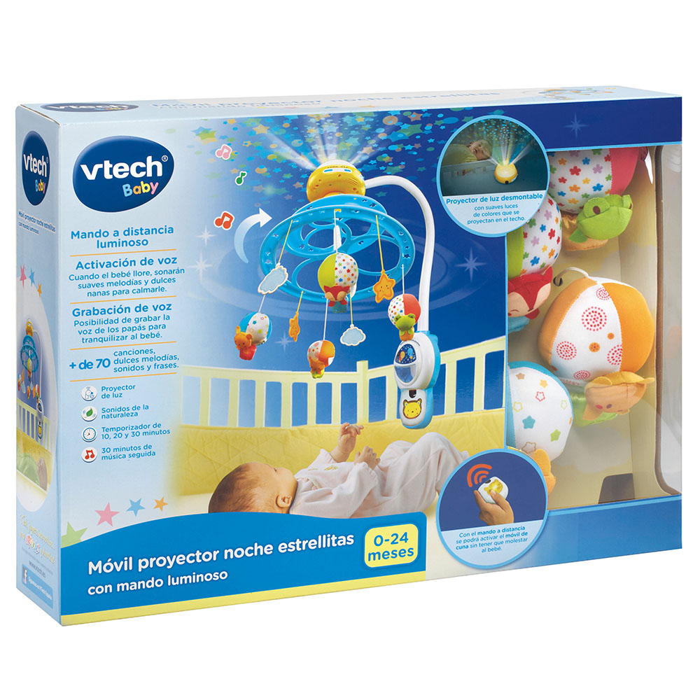 VTech Baby - Móvil proyector noche estrellitas, Móviles y