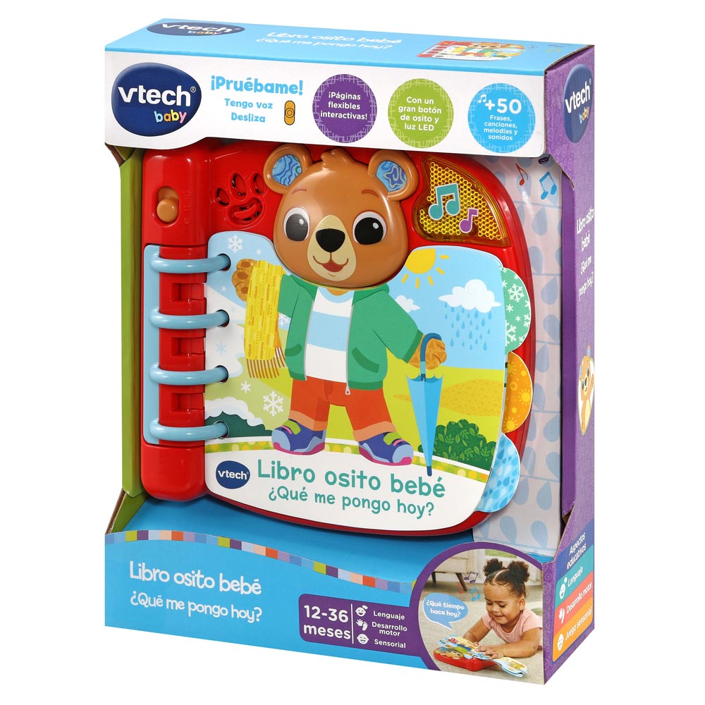 VTech baby, Libro Osito bebé ¿Qué me pongo hoy?, juguetes para