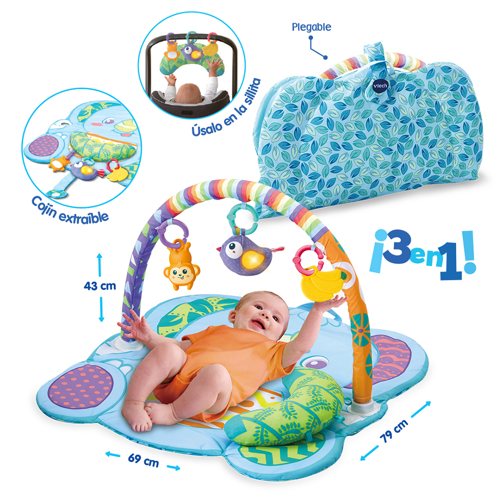 Parecer junto a Normal VTech - Mantita multijuegos 3 en 1, mantas y gimnasios de actividades para  bebés