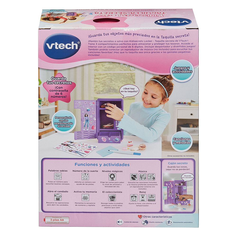 VTech - KidiSecrets Locker Taquilla Secreta, Caja fuerte con código VTech - KidiSecrets Locker Taquilla Secreta, Caja fuerte con código