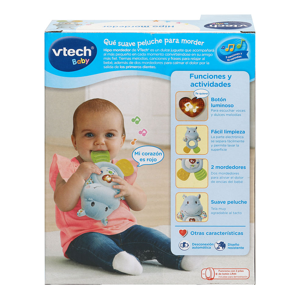 VTech - Hipo mordedor, Sonajeros y mordedores, Juguetes Bebé 0-12 meses