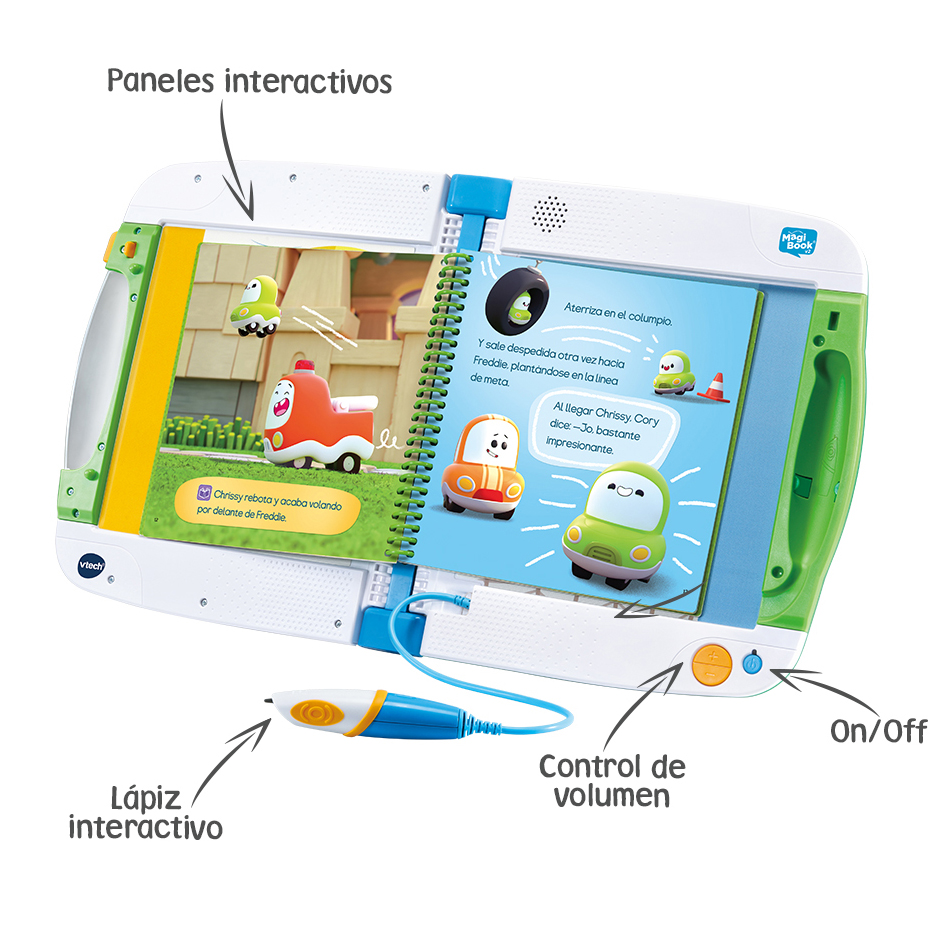 VTech MagiBook V2 Starter Pack Rose – Lecteur Interactif + Livre Tut Tut Cory Bolides – De 2 à 8 Ans, Contenu Français