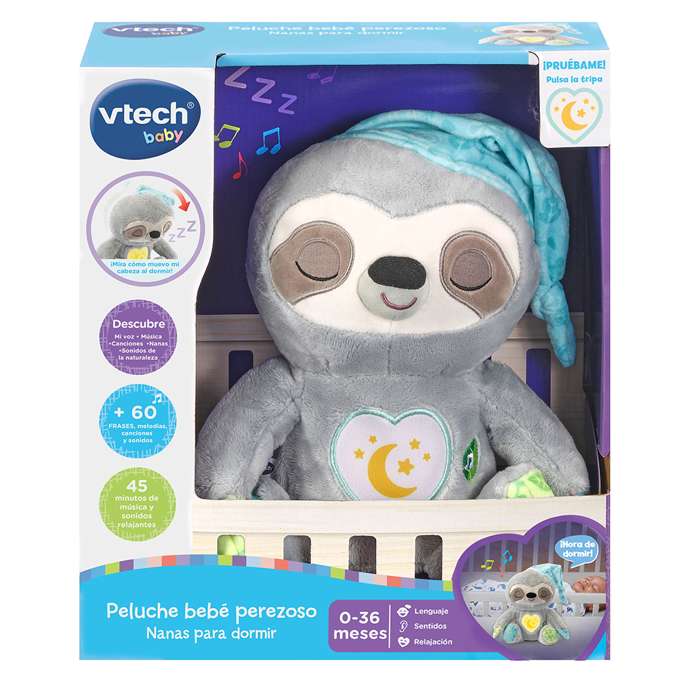 VTech - Peluche bebé perezoso Nanas para dormir