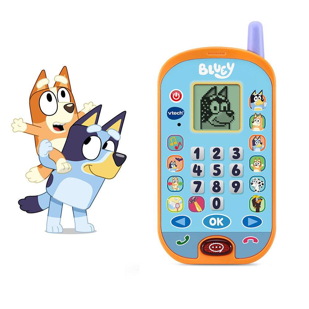 VTech - Teléfono de actividades de Bluey, Juguete educativo para