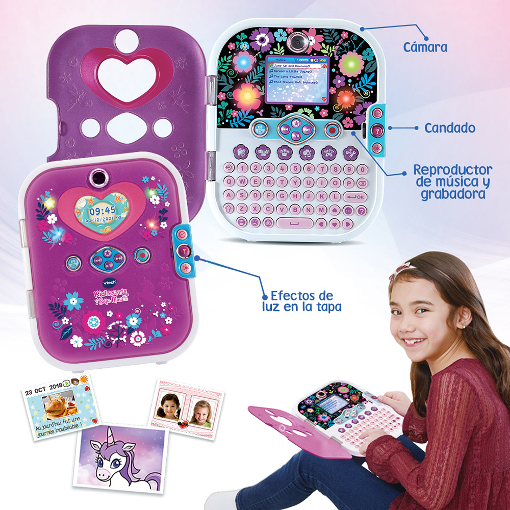 VTech - Kidisecrets Selfie music 2.0, diario electrónico para