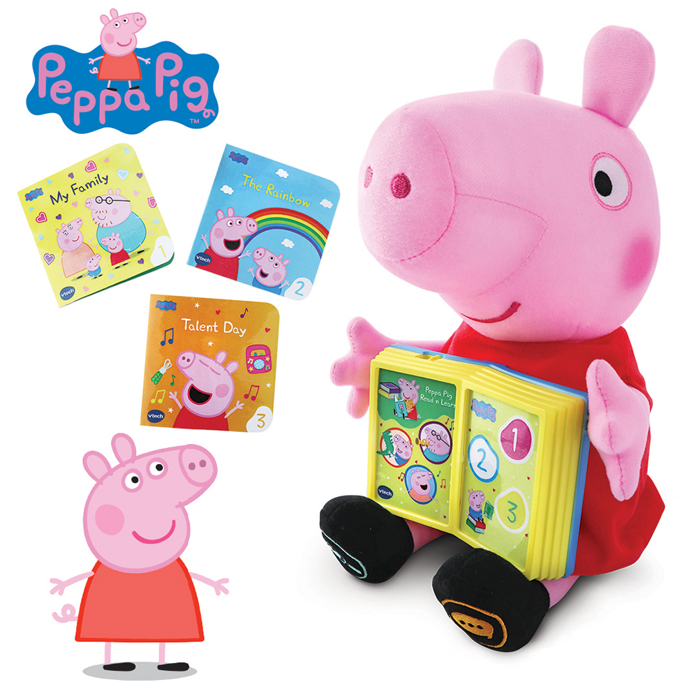 VTech - Peluche educativo de Peppa Pig Aprende con los diverlibros