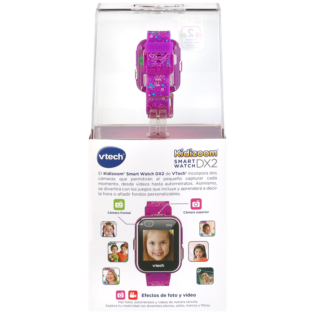 VTech - Kidizoom Smartwatch DX2 color frambuesa, Reloj inteligente