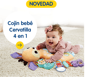 VTech Baby - Cojín bebe Cervatilla 4 en 1, Juguete para bebés +3 meses