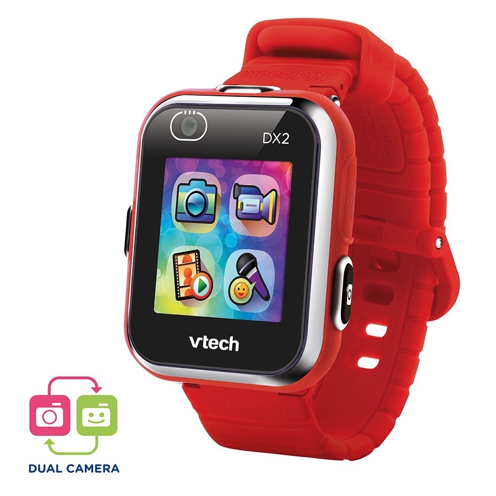 VTech - Kidizoom Smartwatch DX2 color rojo, Reloj inteligente para niños