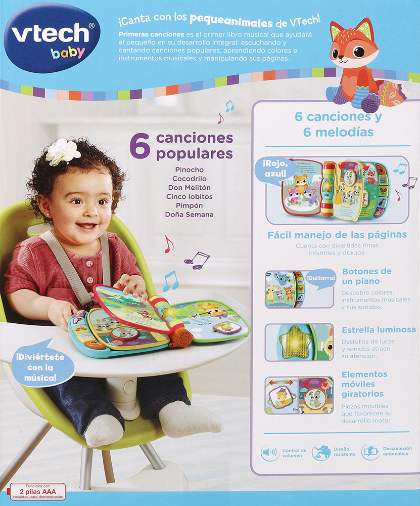 Libro Musical Para Bebé Mis Primeras Canciones Vtech