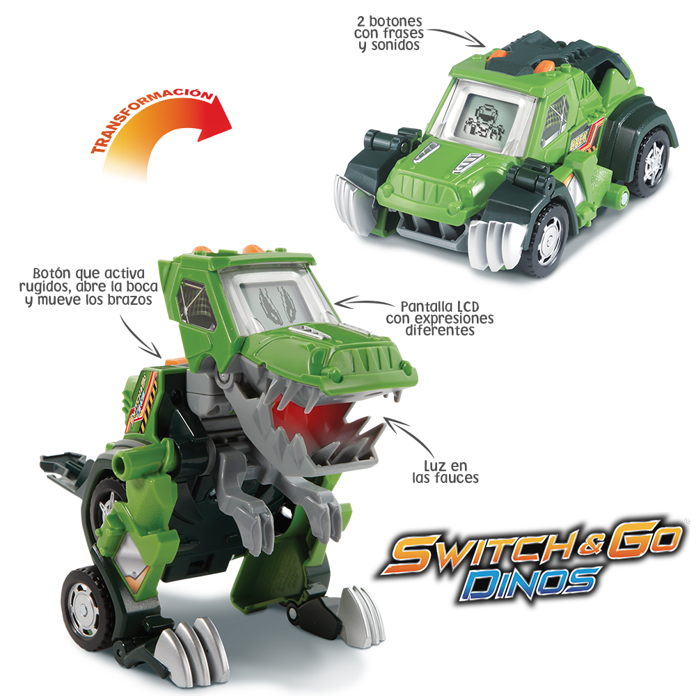 Switch & Go Dinos Brutus el triceratops excavadora