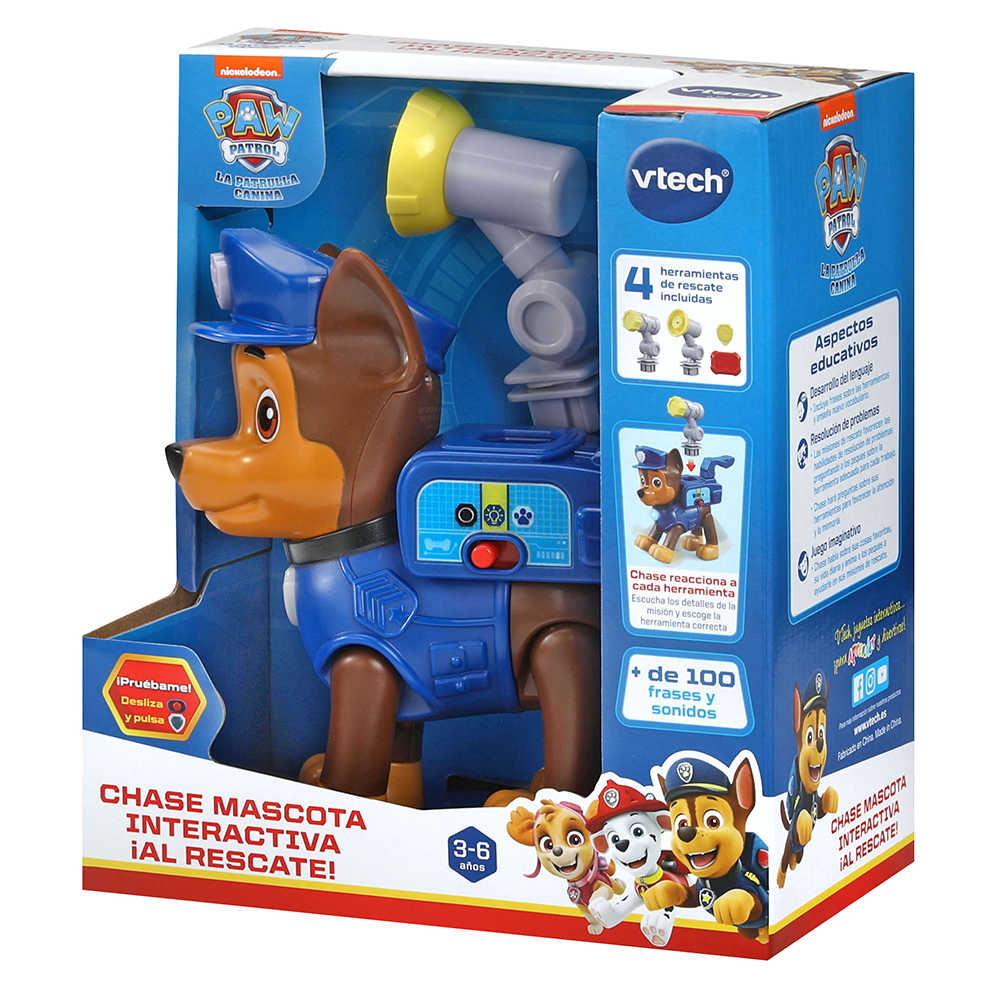 VTech - Chase mascota interactiva ¡Al rescate! Patrulla Canina, Juguete  para niños +3 años