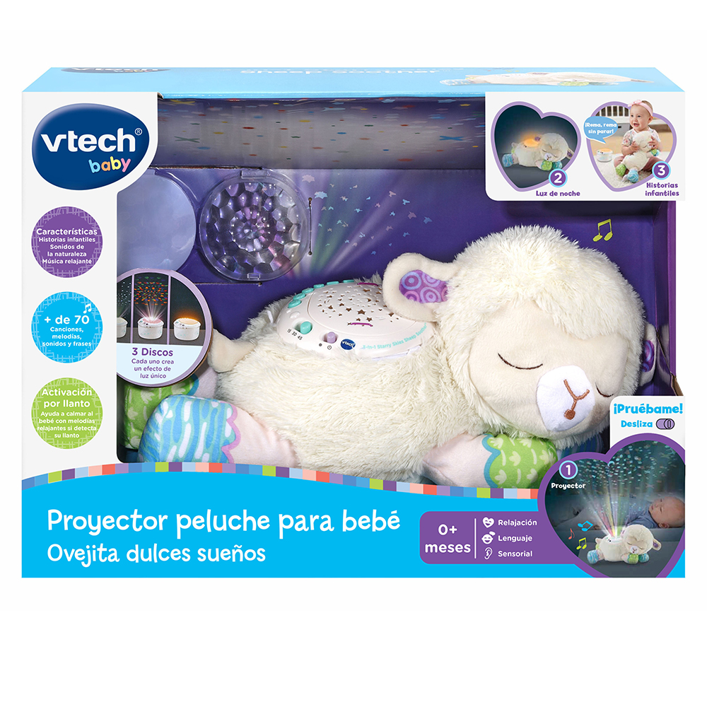 Vtech - proyector móvil para bebé con luces y sonidos relajantes