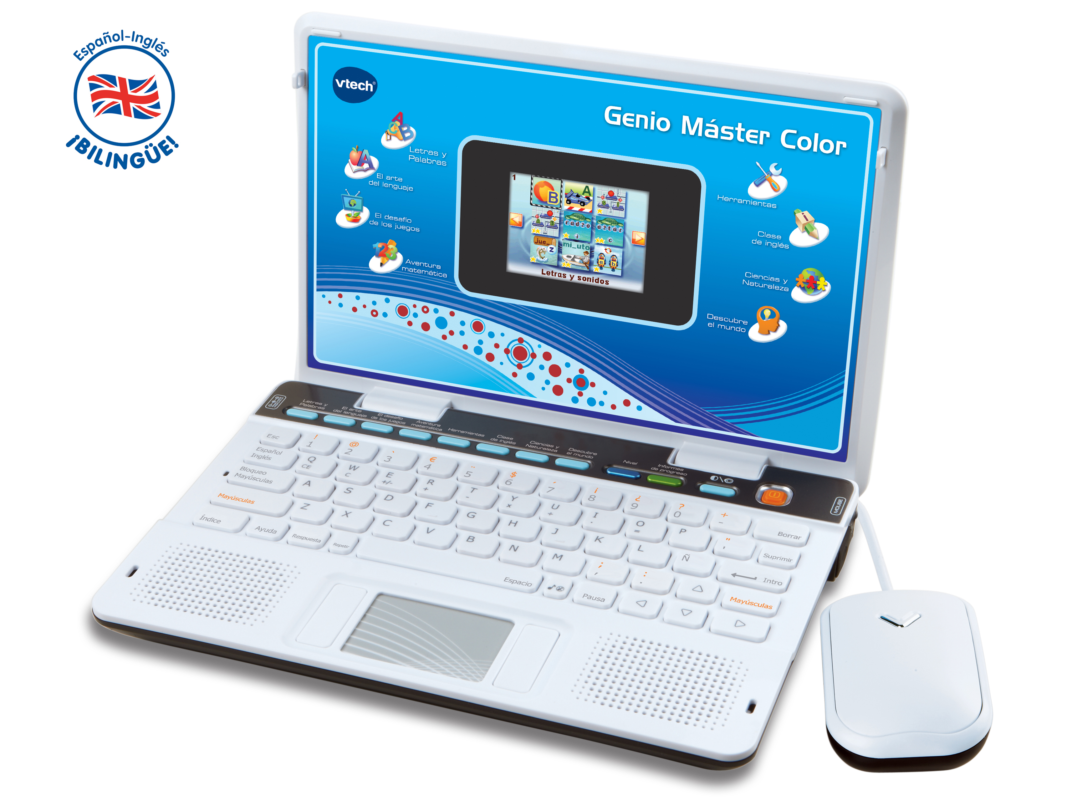 Pequeordenador Laptop Computadora Infantil Educativo Vtech Color Azul  marino